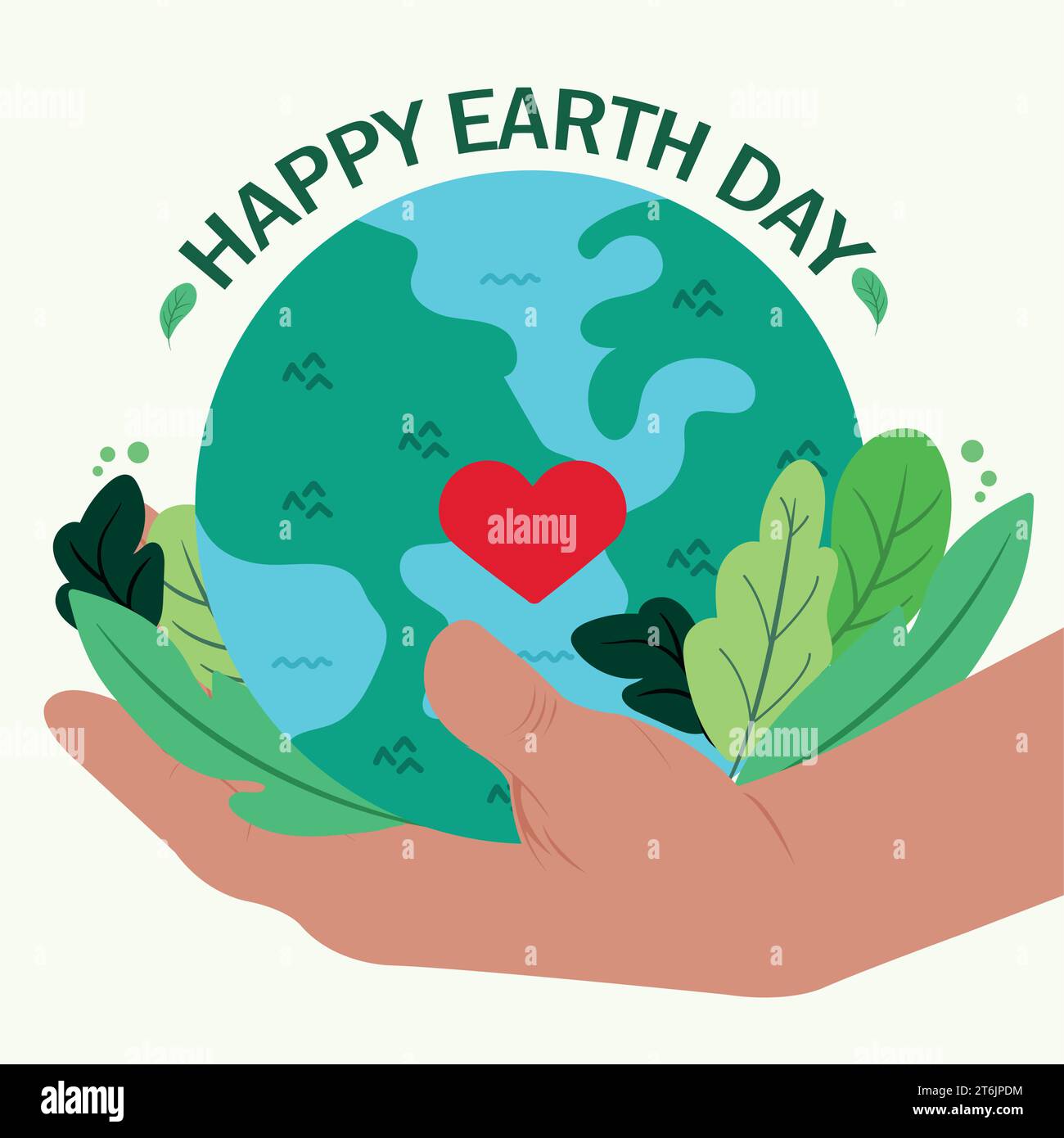 Felice giornata della Terra sfondo carino Vector Illustrazione Vettoriale