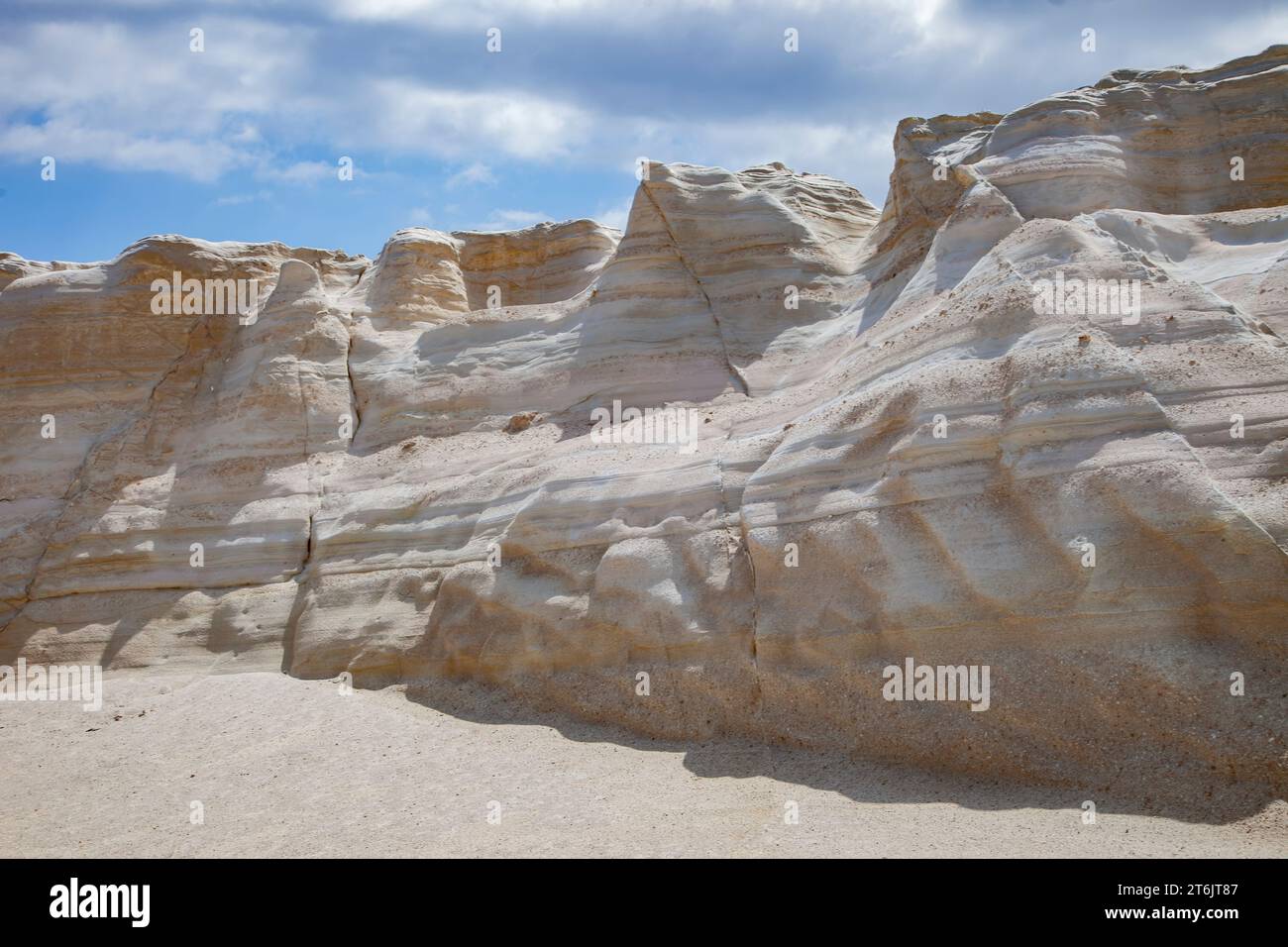 Spiaggia di Sarakiniko, isola di Milos, Cicladi Grecia Foto Stock
