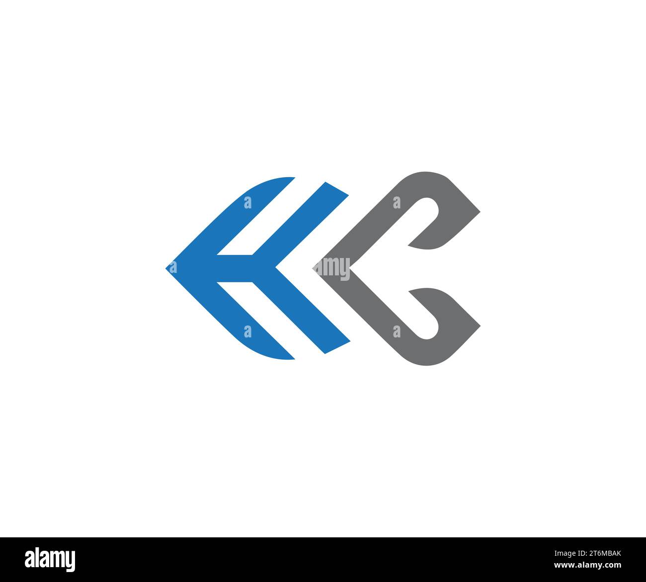 Vettore di design del logo KC Letter Illustrazione Vettoriale