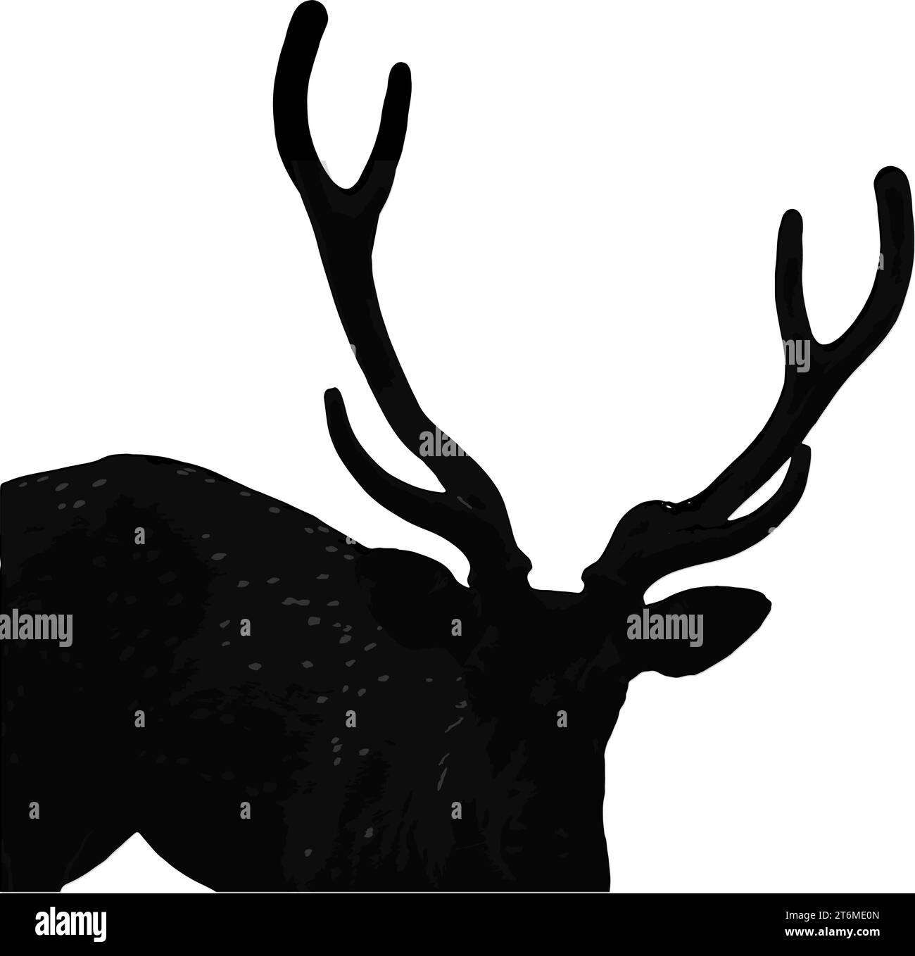 icone dei cervi neri. Logo del cervo. Icona Deer Simple. Simboli vettoriali della renna. Set di cervi Vettore di illustrazione di silhouette cervo Illustrazione Vettoriale