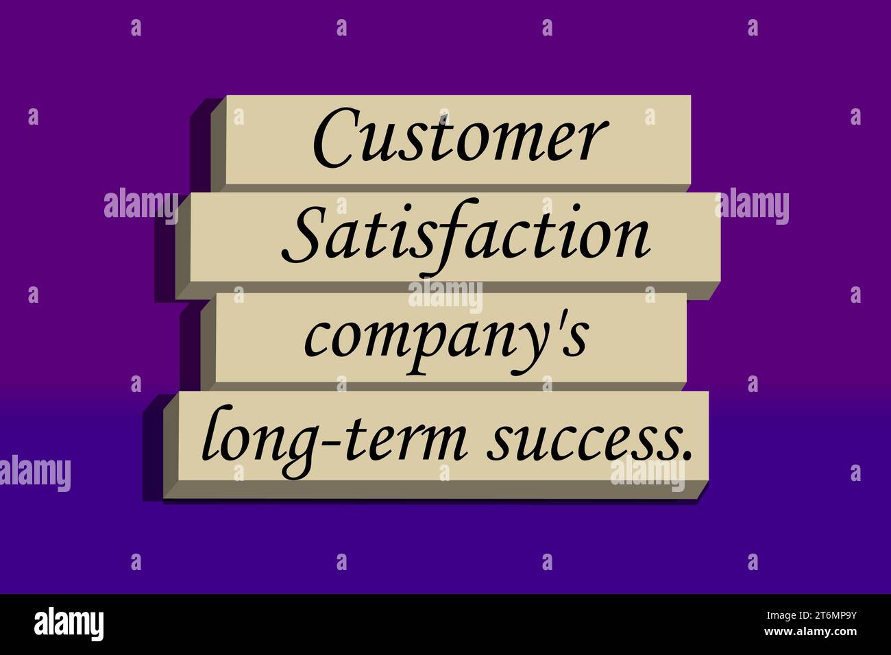 soddisfazione del cliente, successo a lungo termine dell'azienda. Sfondo graduato. illustrazione vettoriale. business, concetto di motivazione positiva Illustrazione Vettoriale