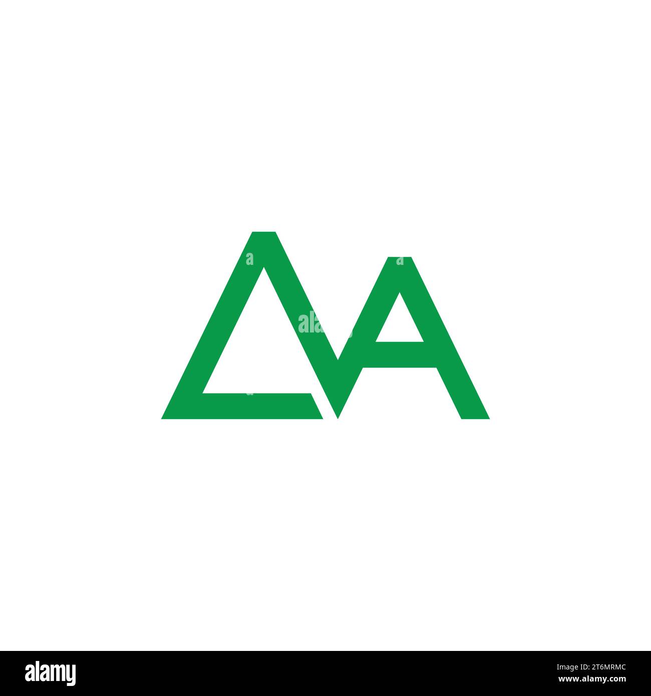 lettera ma triangolo verde montagna semplice vettore logo Illustrazione Vettoriale