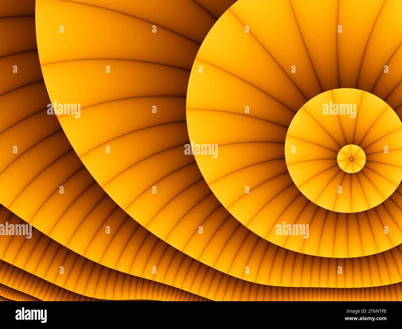 Golden Seamless Spirals Math Fractal Foto Stock