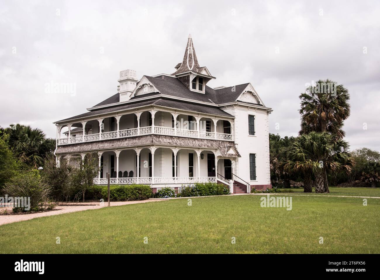Sabal Palm Sanctuary e la storica Rabb Plantation House, ottimo birdwatching, destinazione per il birdwatching, Brownsville, Texas, USA Foto Stock