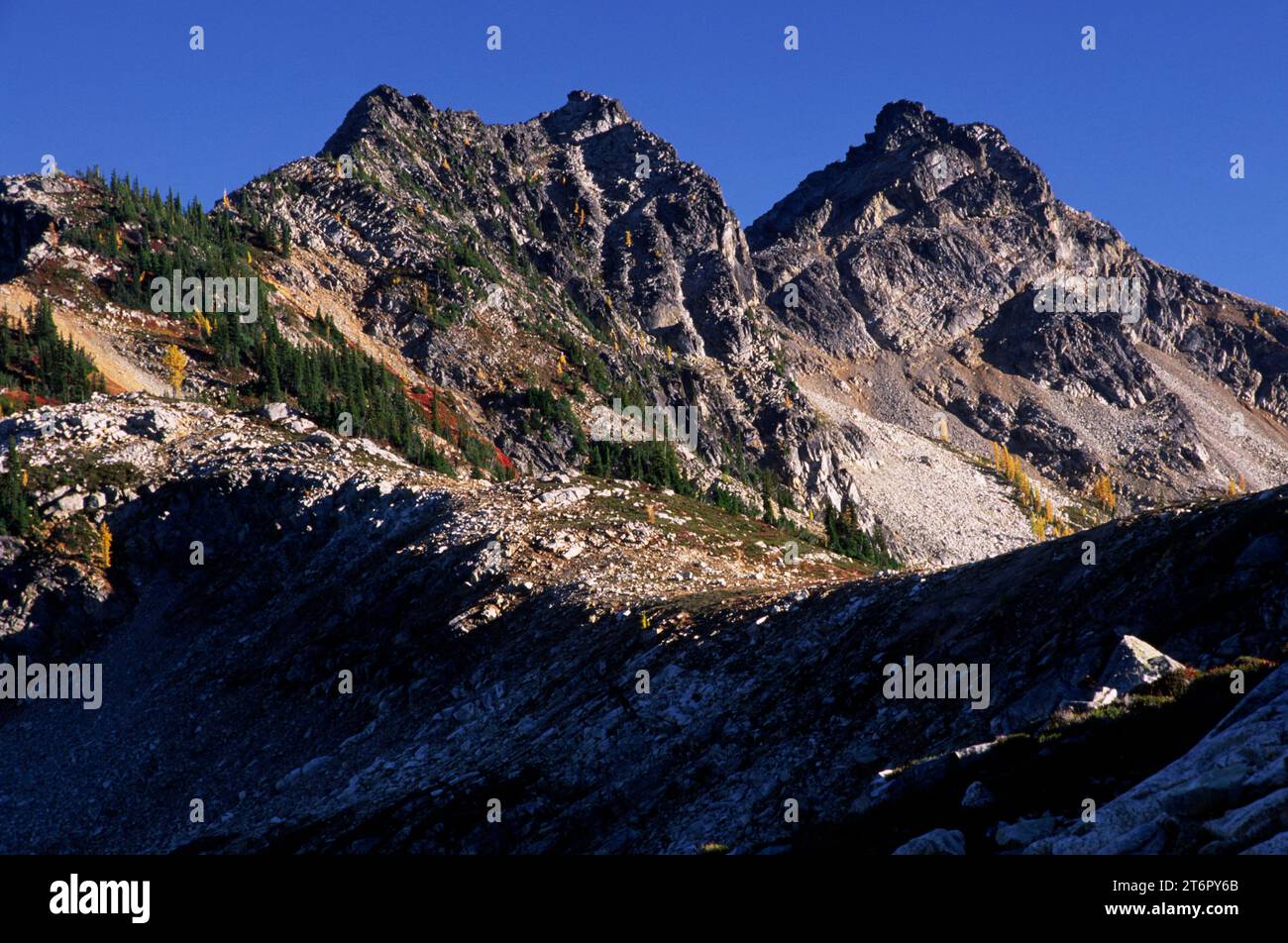 Frisco Mountain da Maple Pass, North Cascades National Park, Washington Foto Stock