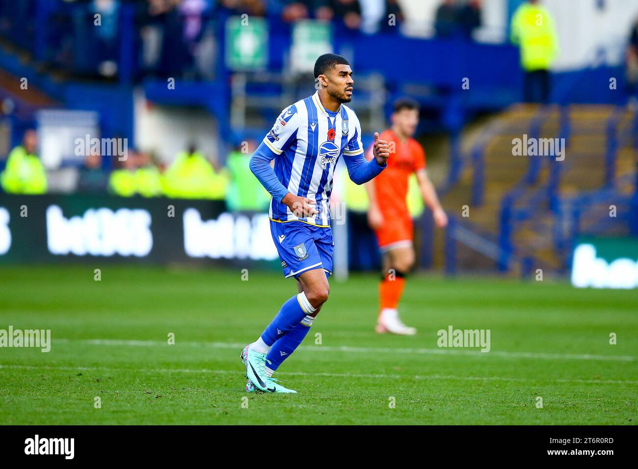 Hillsborough Stadium, Sheffield, Inghilterra - 11 novembre 2023 Ashley Fletcher (27) of Sheffield mercoledì - durante la partita Sheffield Wednesday V Millwall, EFL Championship, 2023/24, Hillsborough Stadium, Sheffield, Inghilterra - 11 novembre 2023 crediti: Arthur Haigh/WhiteRosePhotos/Alamy Live News Foto Stock