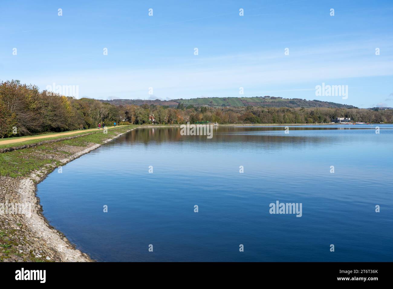 Lago artificiale di Llanishen e centro di sport acquatici, Cardiff, Galles del Sud Foto Stock