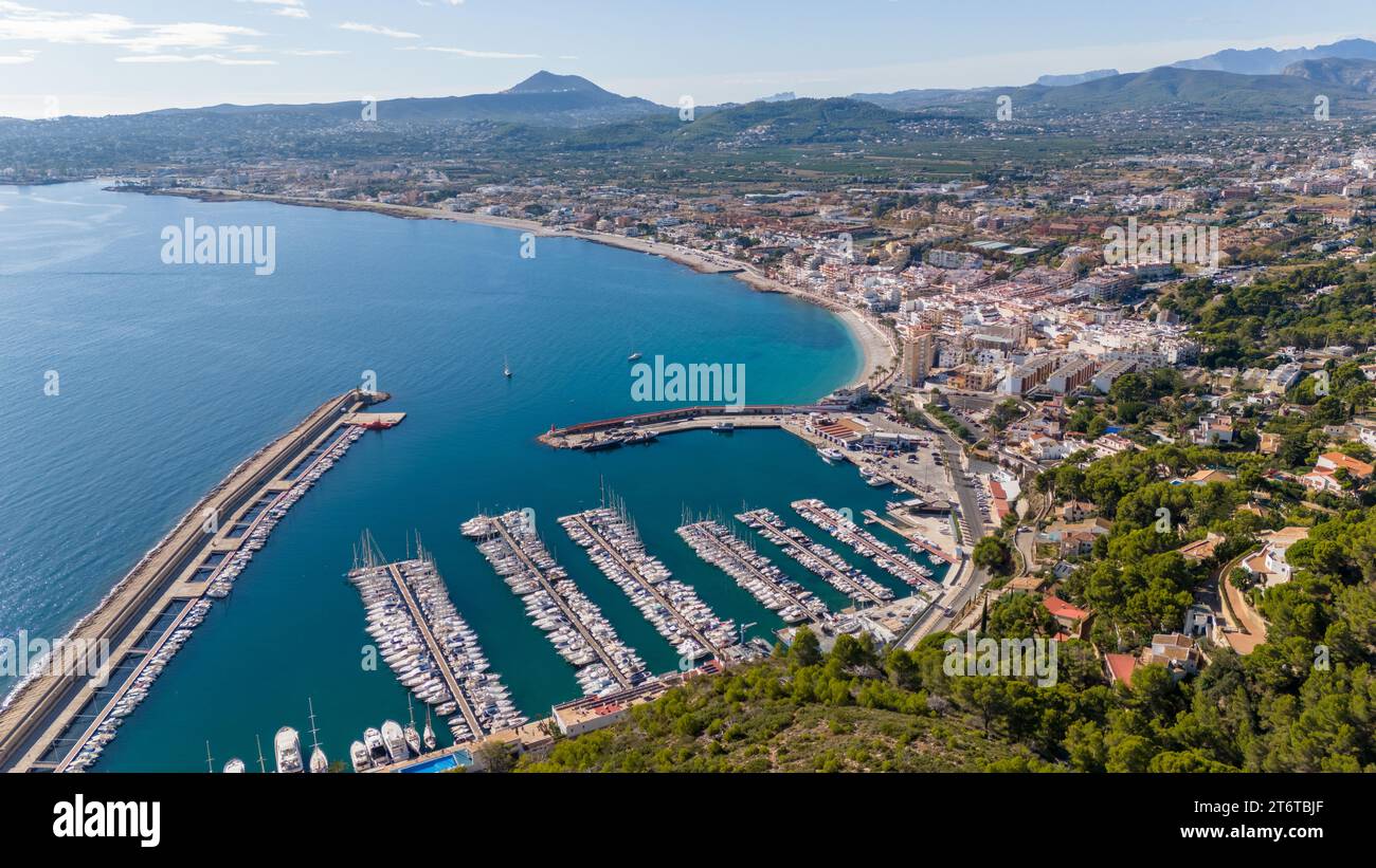 Alicante Costa Blanca Spagna drone vista aerea del porto della città Foto  stock - Alamy