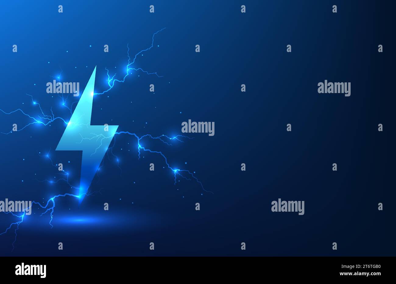 Tecnologia a energia rinnovabile icona del fulmine con corrente elettrica che la circonda significa che l'energia elettrica prodotta da energia pulita aiuta a ridurre la p Illustrazione Vettoriale