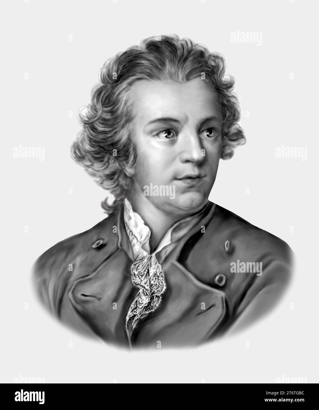 Gotthold Ephraim Lessing. 1729-1781. Filosofo drammaturgo tedesco Foto Stock