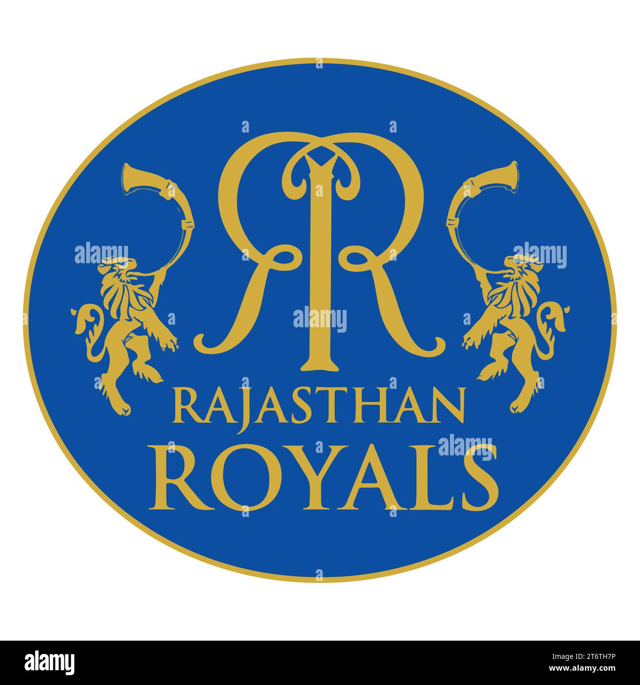Rajasthan Royals Logo Indian Professional Cricket club, Vector Illustration Abstract Editable image Illustrazione Vettoriale