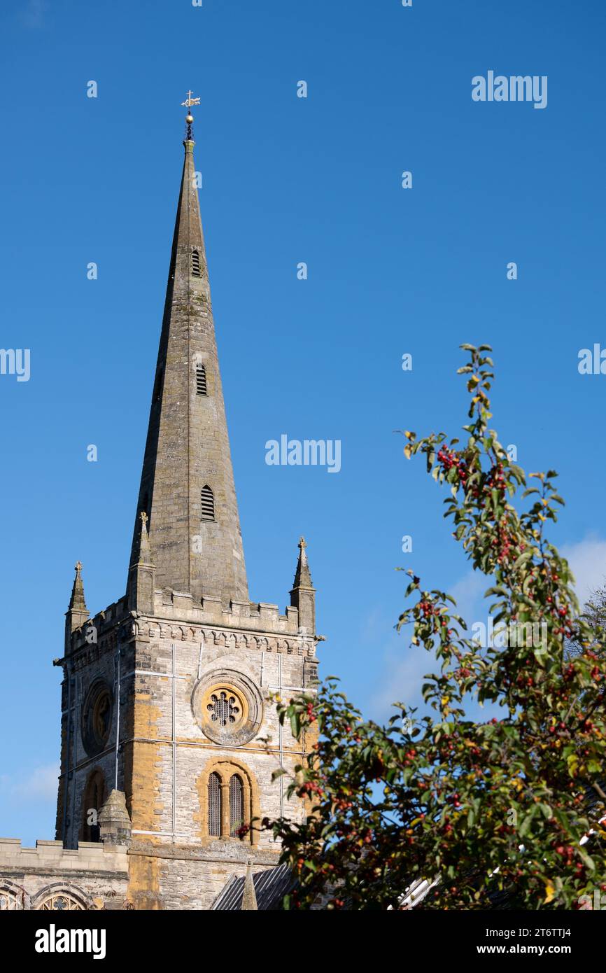 Chiesa della Santa Trinità, Stratford-upon-Avon, Warwickshire, Inghilterra, Regno Unito Foto Stock