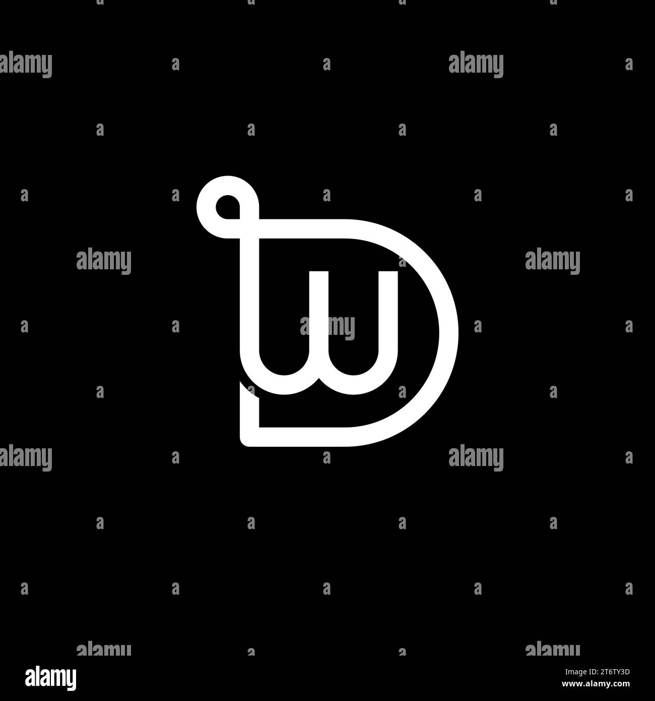 Logo WD DW, monogramma DW WD, logo WD iniziale, logo DW WD lettera, icona, vettore Illustrazione Vettoriale
