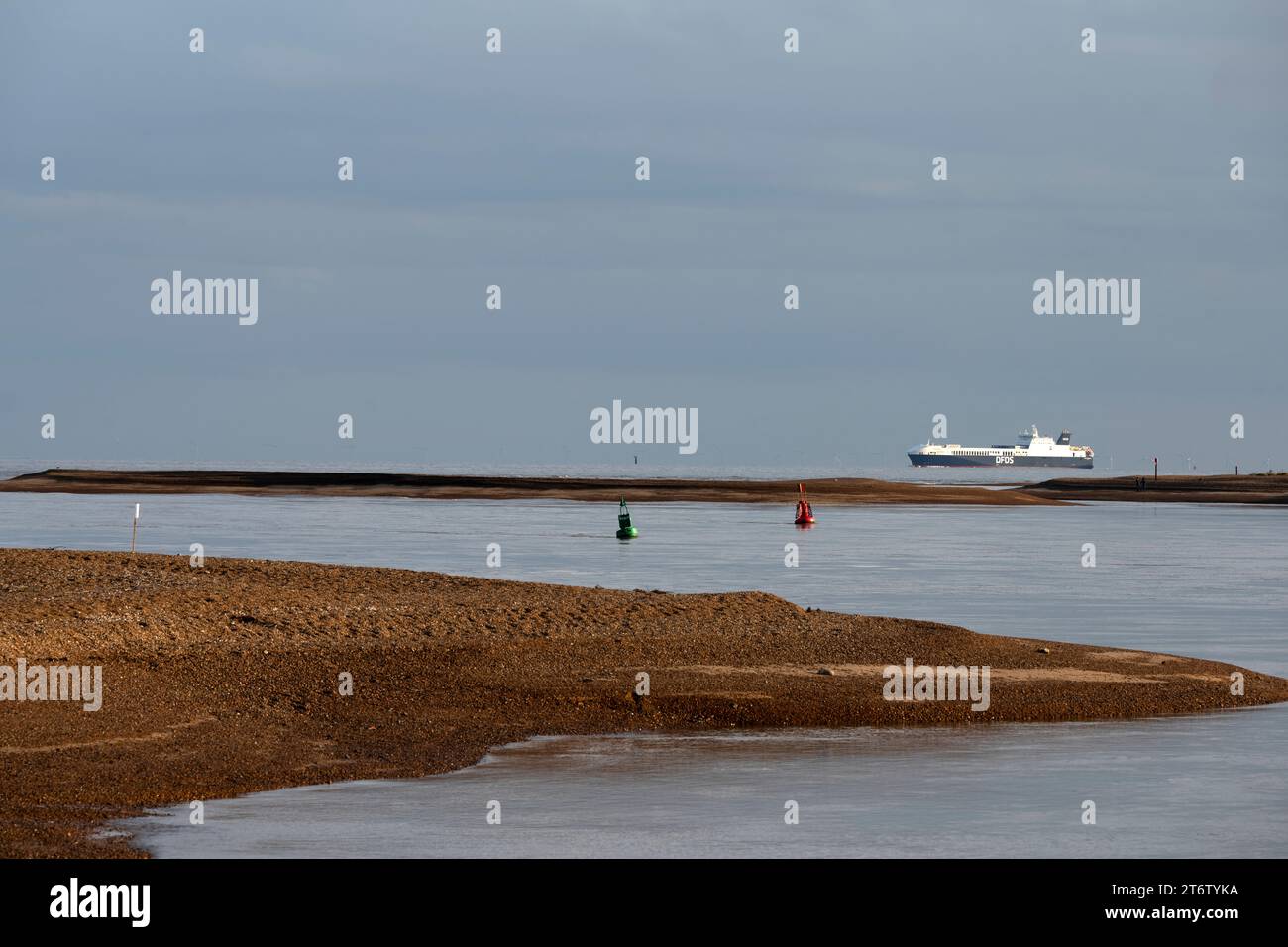 Traghetto DFDS Roll-On Roll-Off Bawdsey Ferry Suffolk Regno Unito Foto Stock