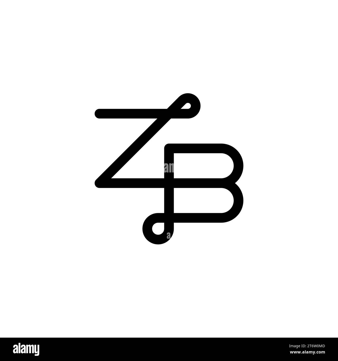 Logo ZB, monogramma ZB, logo ZB iniziale, logo ZB lettera, icona, vettore Illustrazione Vettoriale