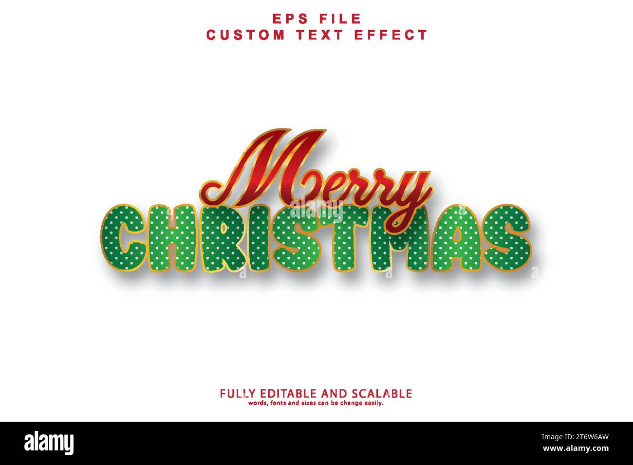 Effetto testo modificabile rosa Natale 3d e stile font Love Illustrazione Vettoriale