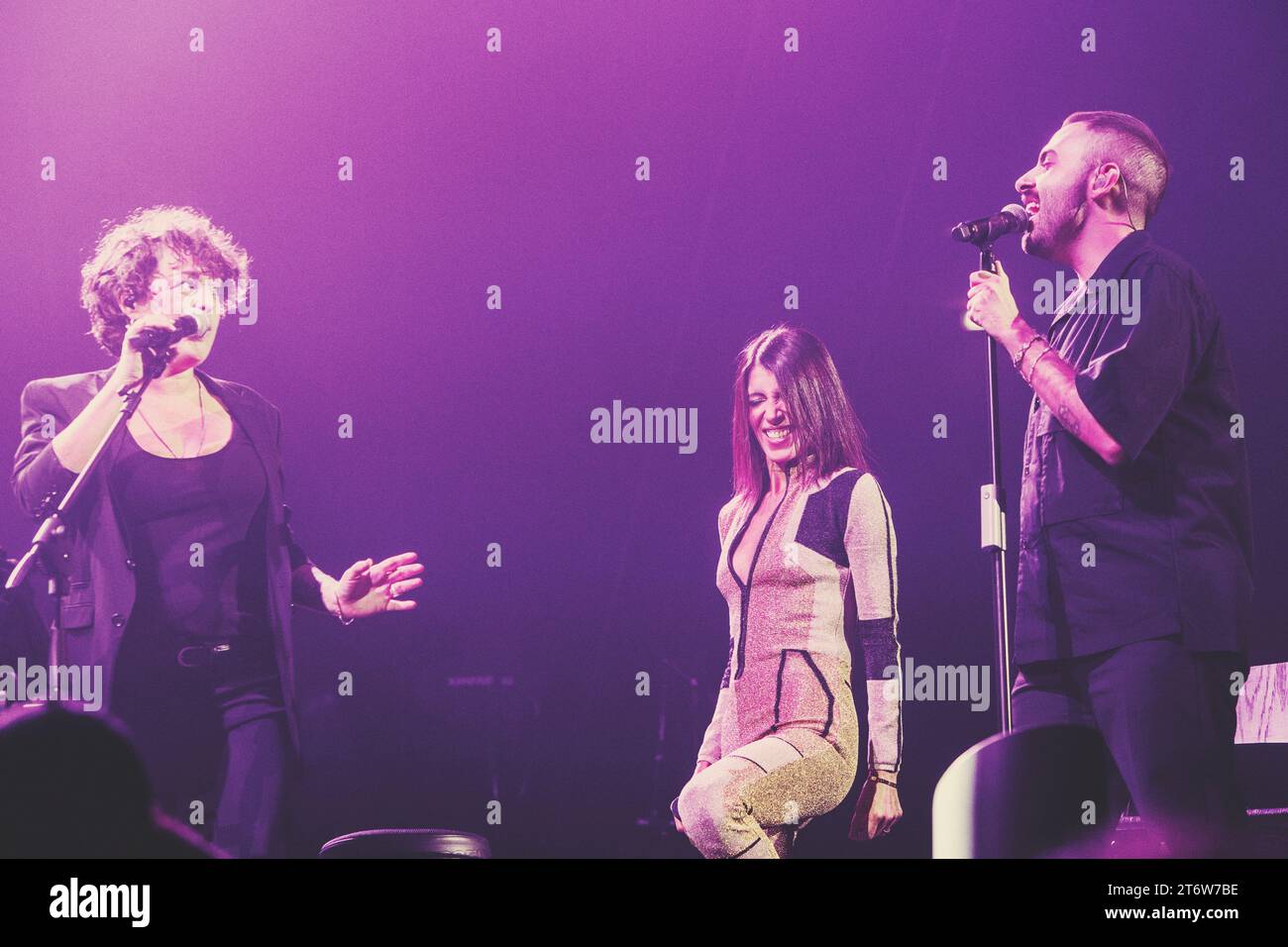 La cantante Giorgia Todrani, nota semplicemente come Giorgia, si esibisce dal vivo al Palazzo dello Sport durante il suo tour "Blu Live" a Roma. (Foto di Valeria Magri / SOPA Images/Sipa USA) Foto Stock