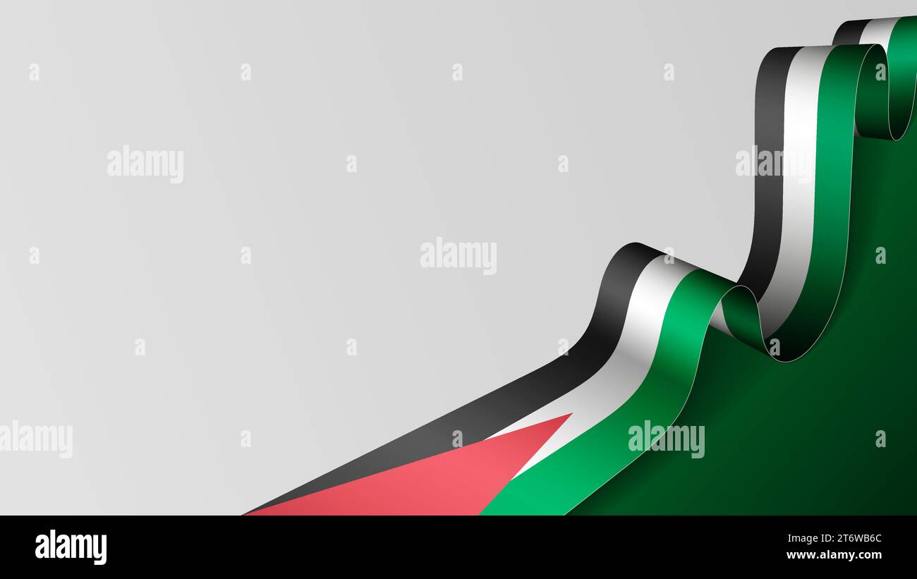 Sfondo patriottico con colori della bandiera palestinese. Elemento perfetto per ogni utilizzo. Illustrazione Vettoriale