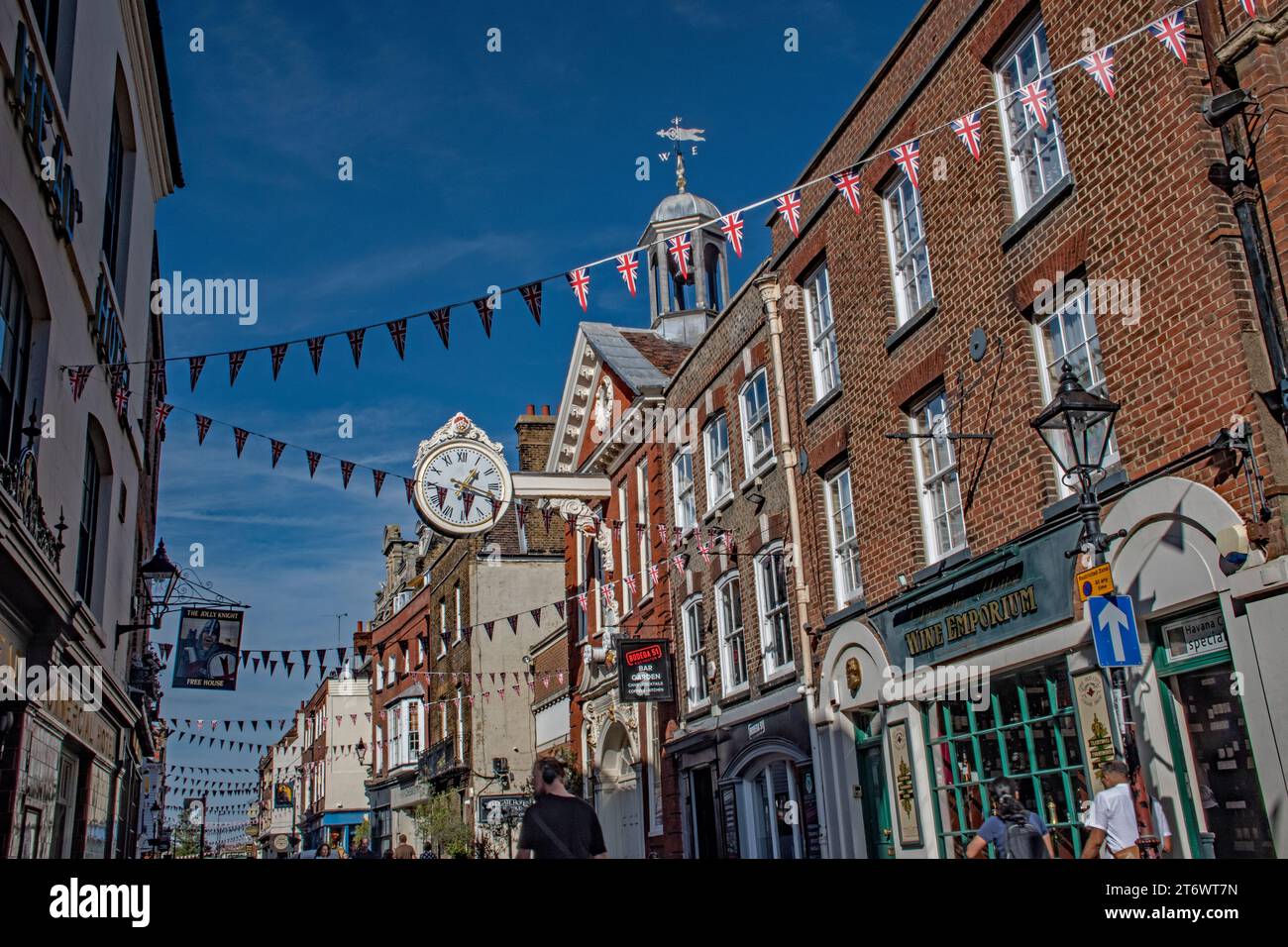 Rochester High Street. Kent. Foto Stock