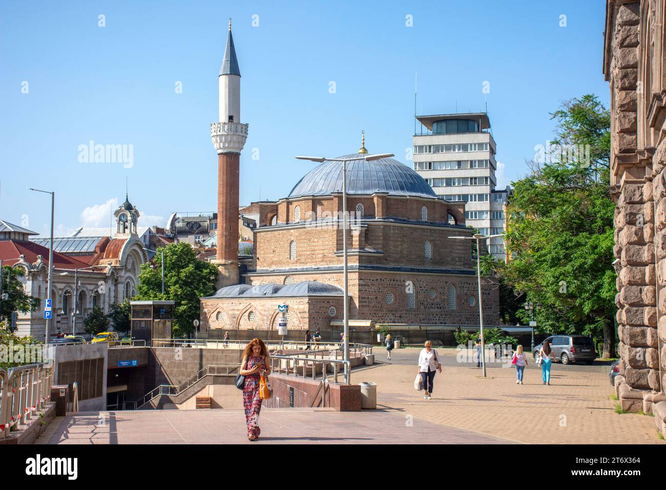 Moschea Banya Bashi, Knyagina Maria Luisa Boulevard, Centro città, Sofia, Repubblica di Bulgaria Foto Stock