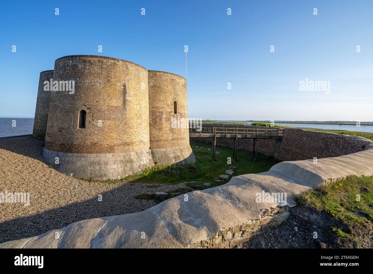 Martello Tower, Aldeburgh, Suffolk, Inghilterra, Regno Unito Foto Stock