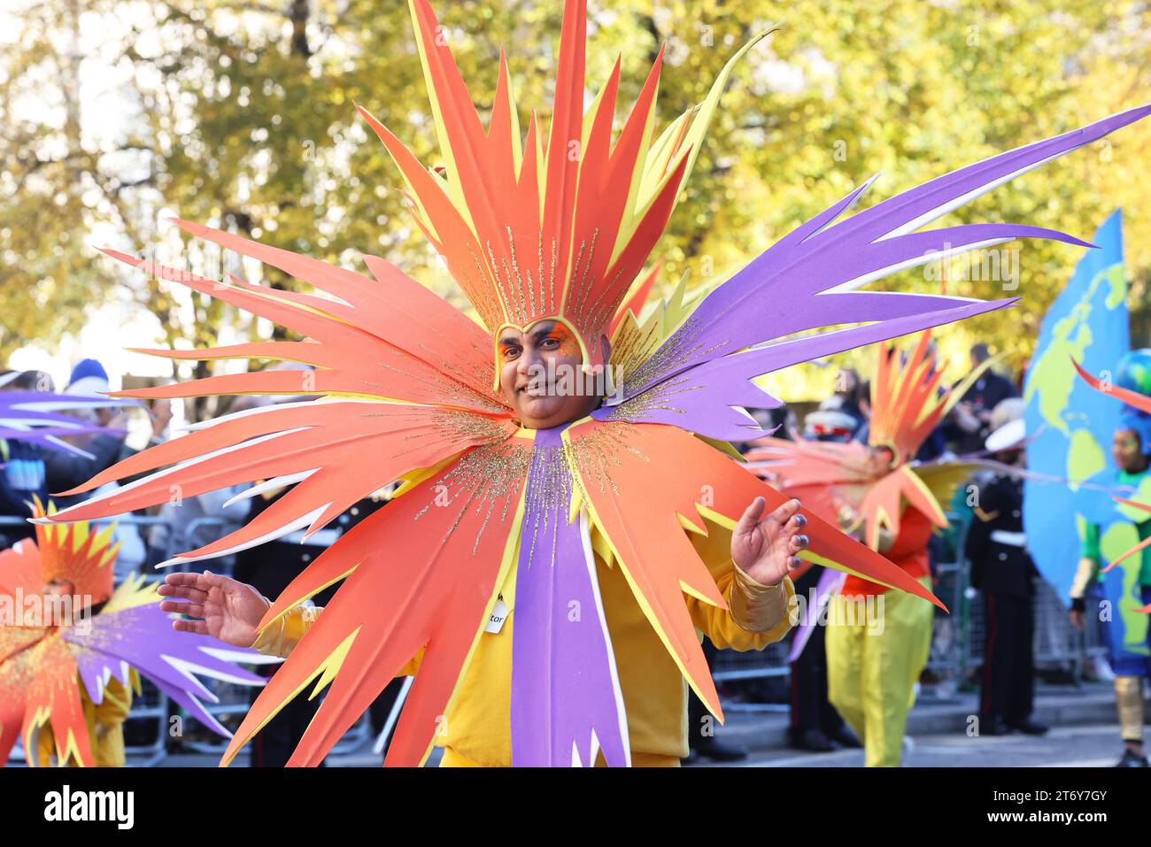 The Lord Mayor's Show 2023, che risale al 1215, quando re Giovanni diede al popolo londinese l'autorità di scegliere il proprio sindaco. Il consigliere Michael Mainelli è il nuovo sindaco di Londra, Regno Unito. Foto Stock