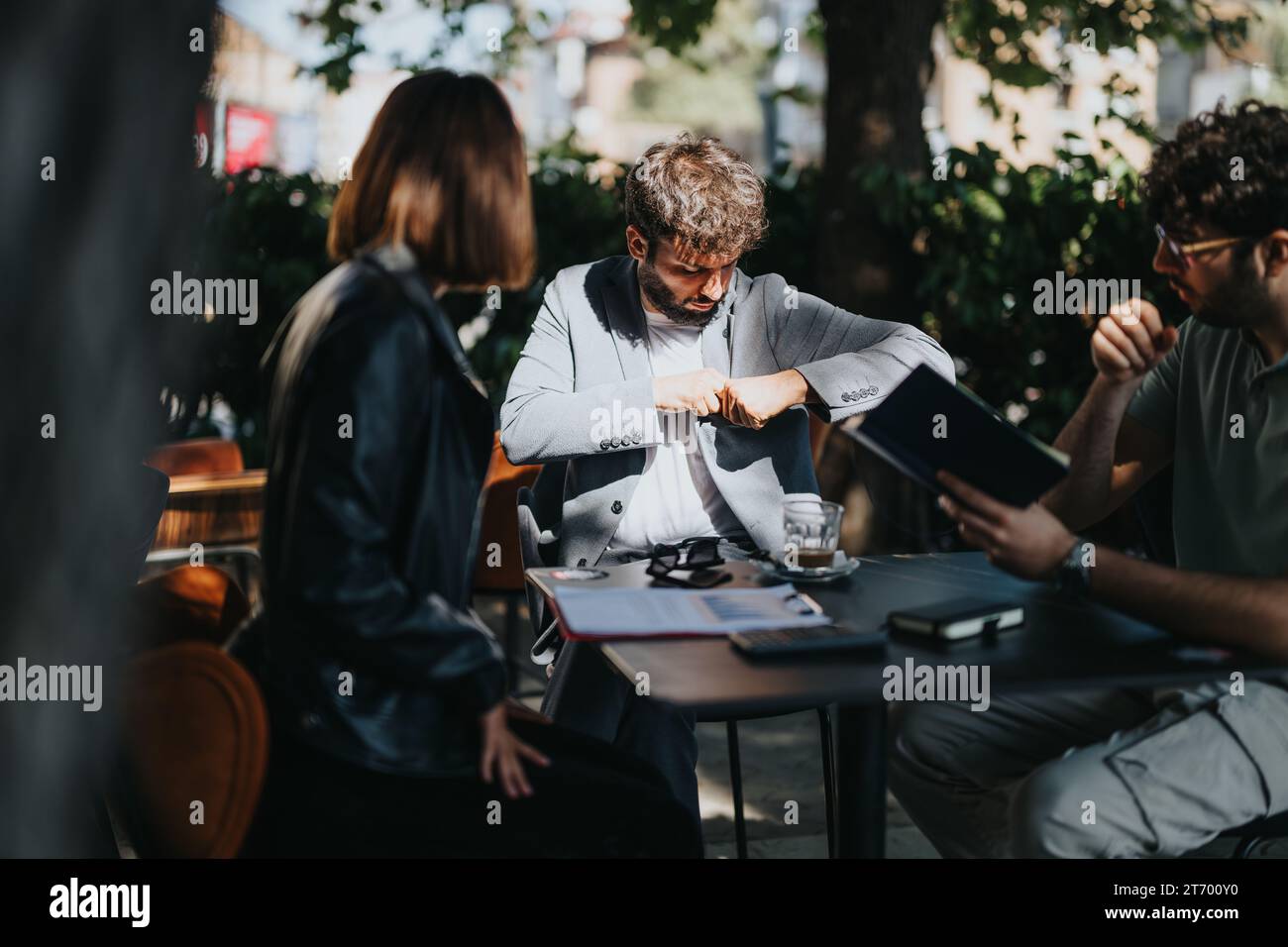 Collaborazione di successo in Urban City for Business Growth Foto Stock