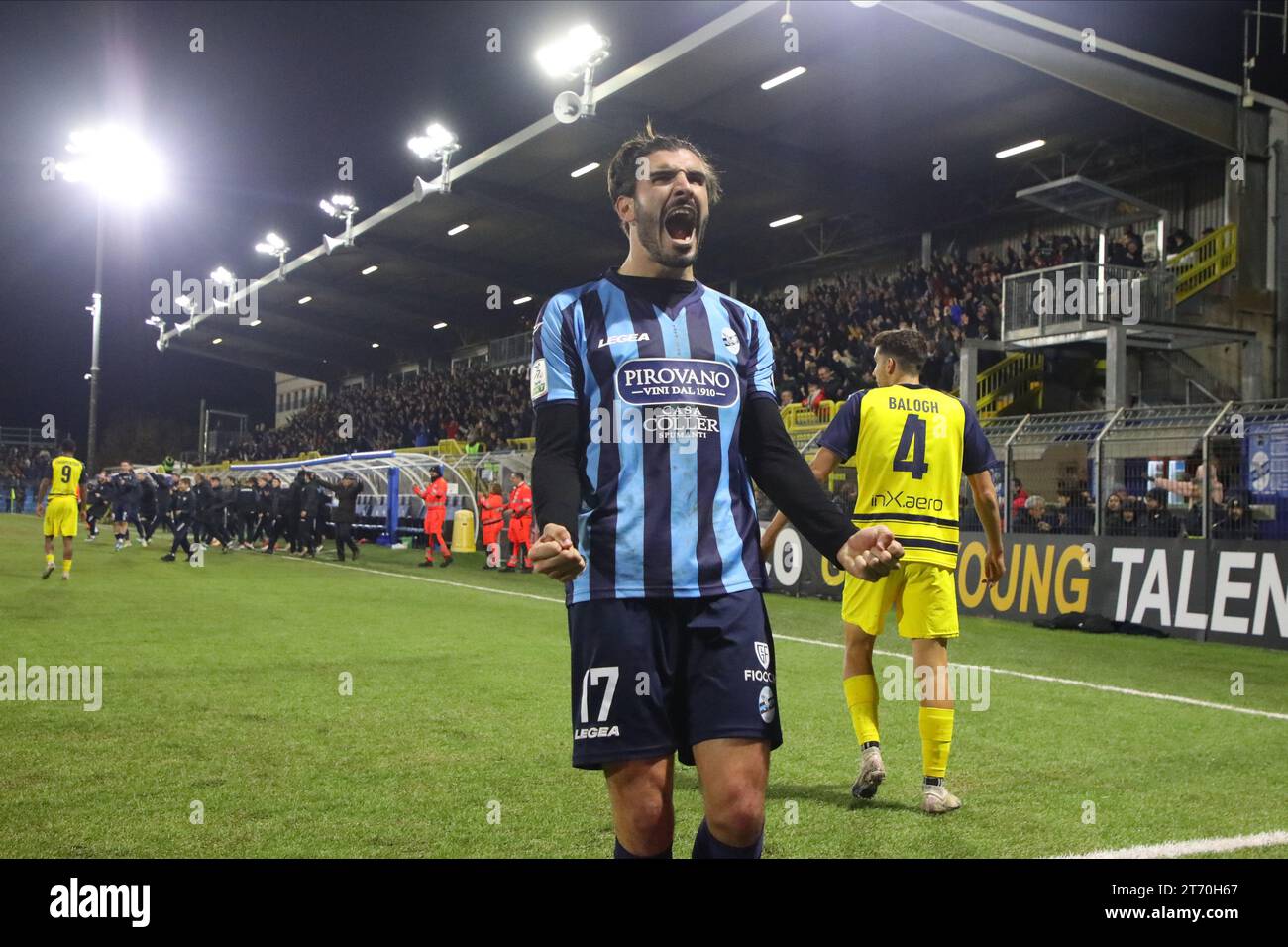 Alessandro Caporale (Lecco) durante il match di serie BKT tra Lecco e Parma allo Stadio Mario Rigamonti-Mario ceppi il 12 novembre 2023 a Lecco, Italia.(foto di Matteo Bonacina/LiveMedia) Foto Stock