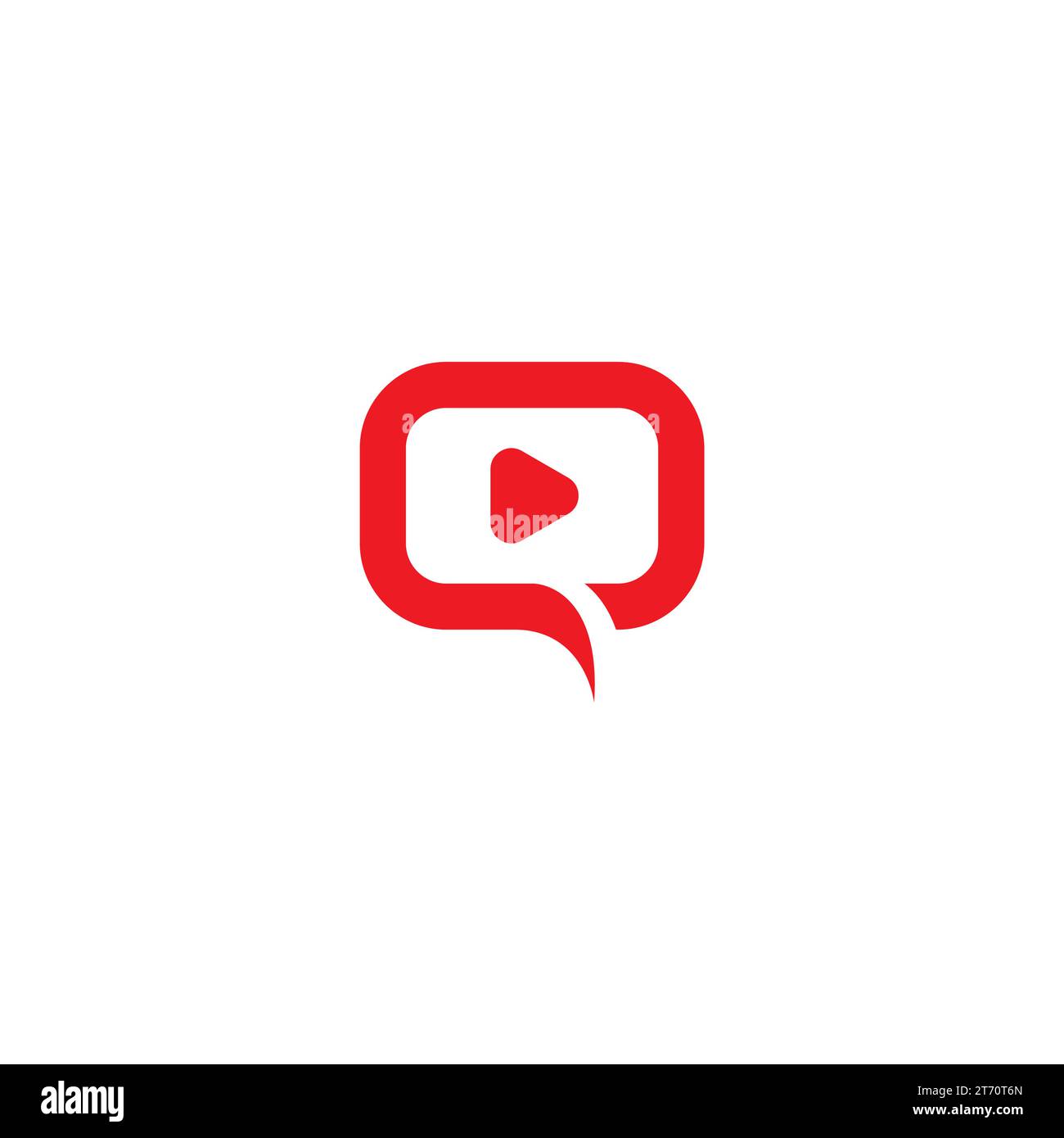 Logo chat Video Design semplice Illustrazione Vettoriale