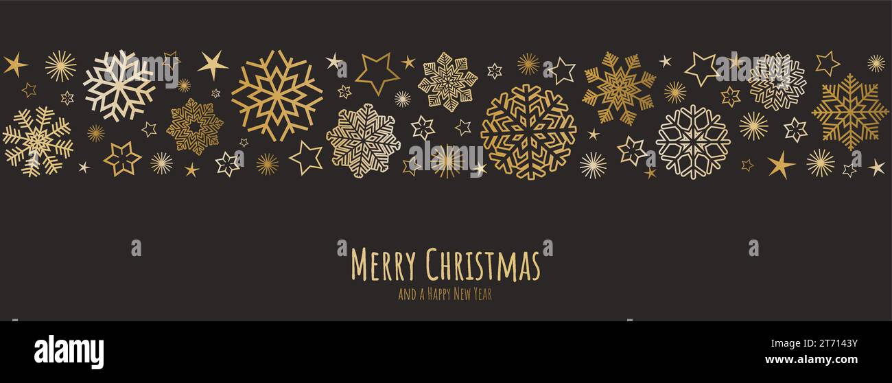 banner vettoriale eps con auguri natalizi con fiocchi di neve per natale e inverno e Capodanno Illustrazione Vettoriale