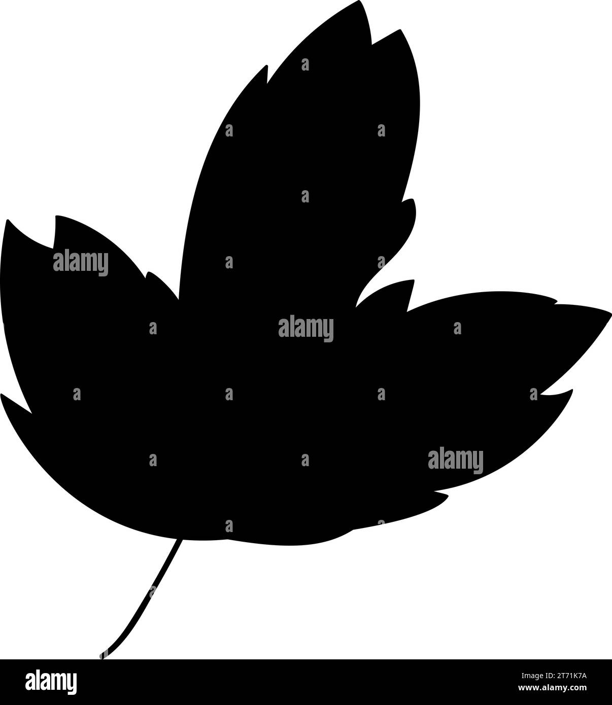 Silhouette in foglia d'acero, elemento della decorazione del tavolo del giorno del Ringraziamento. Simbolo festivo contorno foglia d'acero. Isol icona vettoriale forma nera semplice Illustrazione Vettoriale