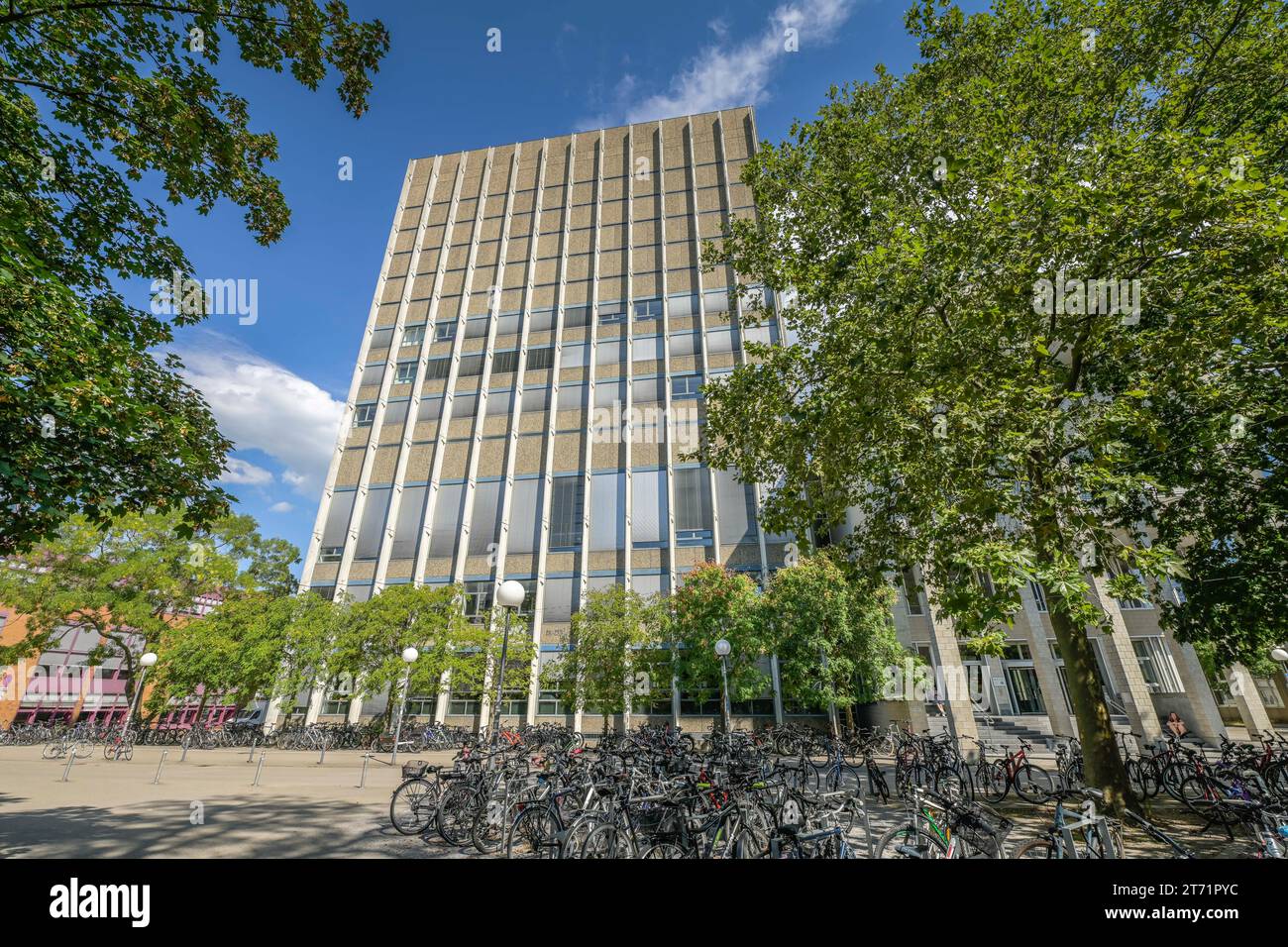 KIT-Bibliothek Süd (altes Gebäude), Karlsruher Institut für Technologie KIT, Straße am Forum, Campus Süd, Karlsruhe, Baden-Württemberg, Deutschland Foto Stock