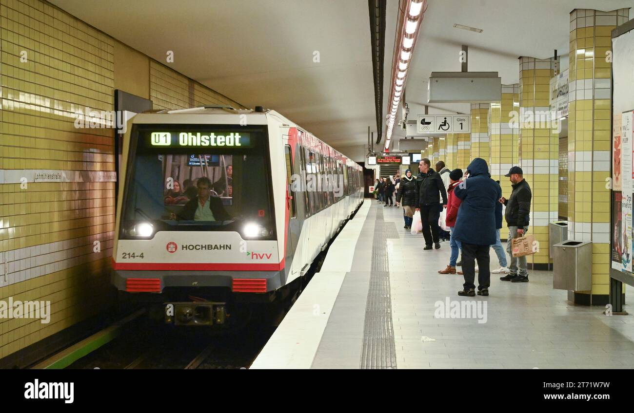 U-Bahnhof Lohmühlenstraße, St Georg, Amburgo, Deutschland Foto Stock