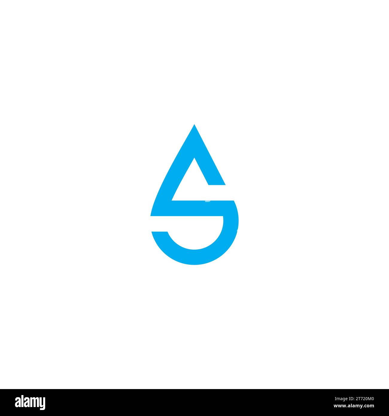 Logo S Water dal design semplice Illustrazione Vettoriale