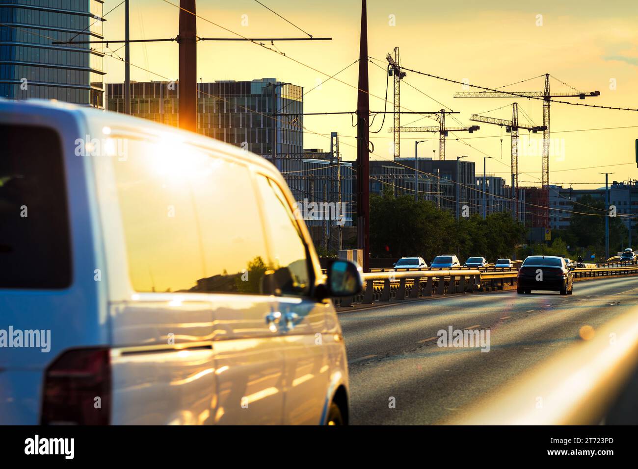 Il traffico in città Foto Stock