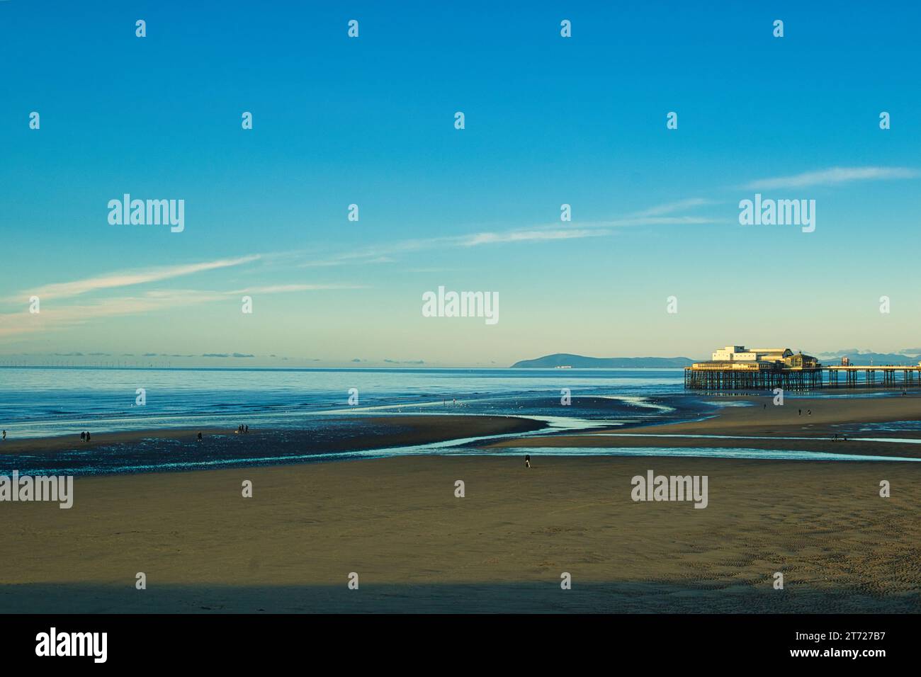 Una foto della vista sulla spiaggia di Blackpool Foto Stock