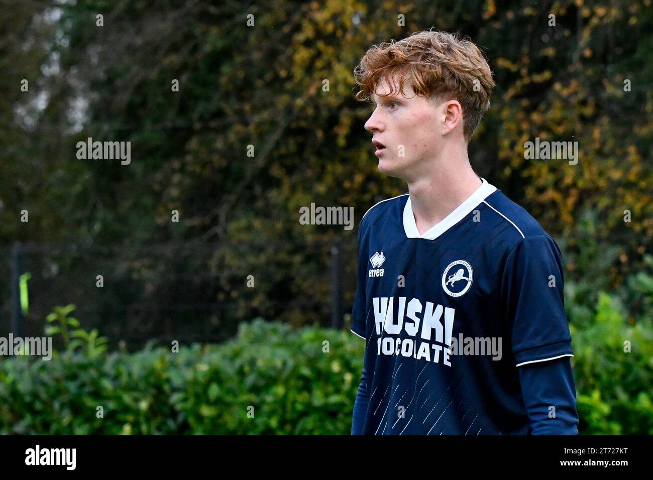 Swansea, Galles. 11 novembre 2023. Jack Howland di Millwall durante l'Under 18 Professional Development League match tra Swansea City e Millwall alla Swansea City Academy di Swansea, Galles, Regno Unito, l'11 novembre 2023. Crediti: Duncan Thomas/Majestic Media. Foto Stock