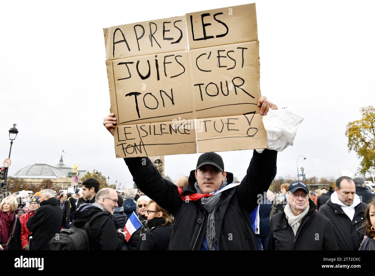 Protesta Nazionale Rally contro l'antisemitismo a Parigi - 12 novembre 2023 Foto Stock