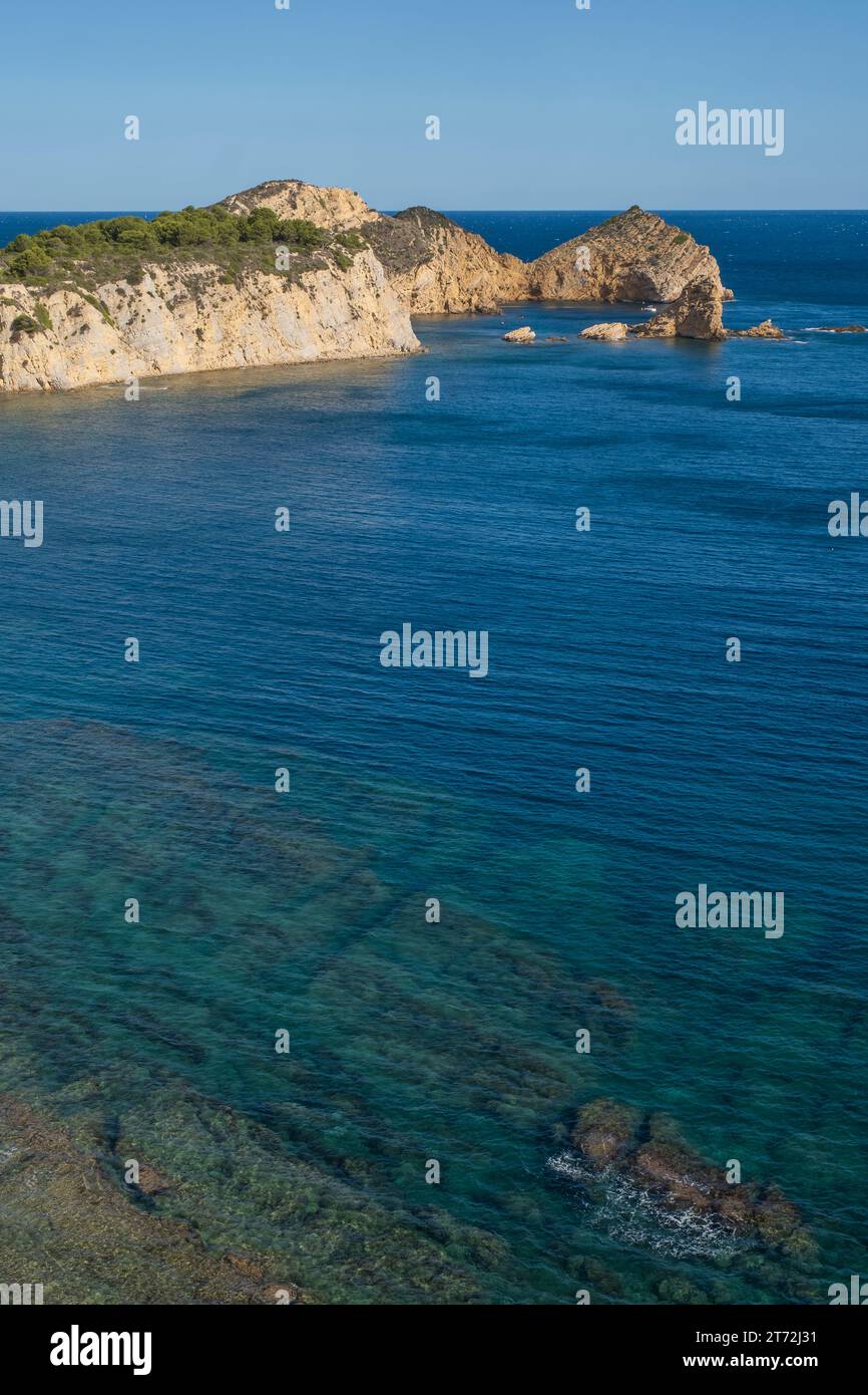 Javea (Xabia) Vista del mare a Cap prim Foto Stock