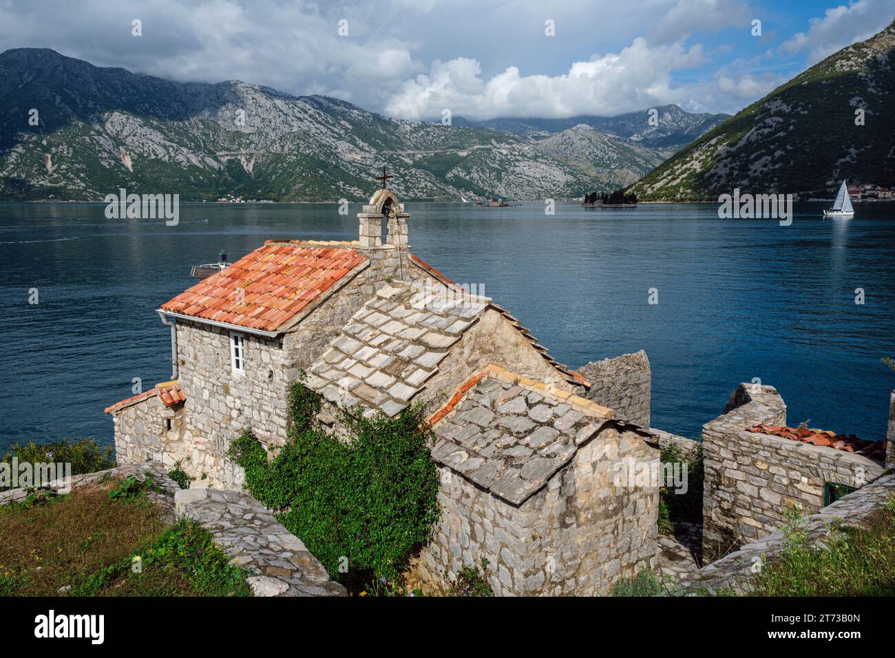 Chiesa di nostra Signora degli Angeli, Lepetani, Baia di Cattaro, Montenegro Foto Stock