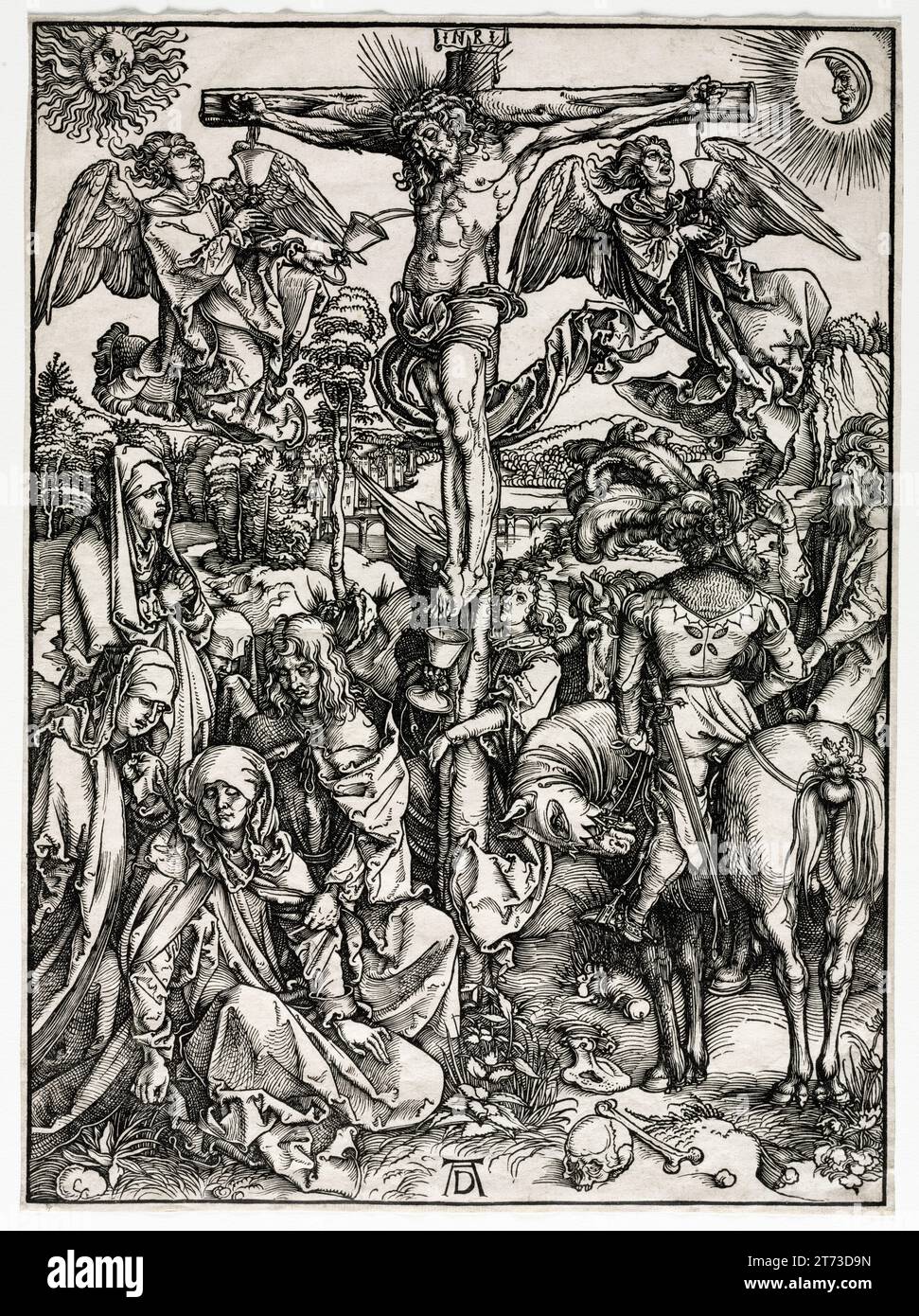 Albrecht durer, la Crocifissione, stampa su legno, 1497-1499 Foto Stock