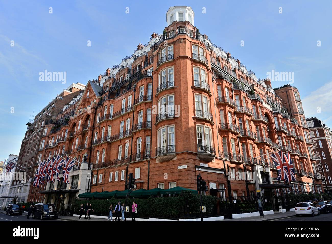 Claridge's hotel, Brook Street, Davies Street, Mayfair, West London, Regno Unito Foto Stock