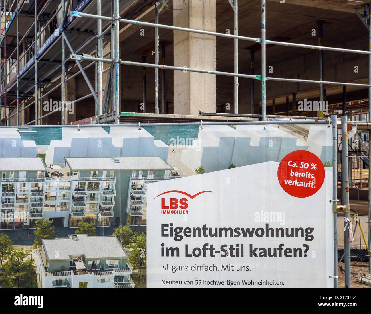 Gelsenkirchen, Renania settentrionale-Vestfalia, Germania - LBS Immobilien, Bausparkasse der Sparkassen, Landesbausparkasse, condomini in vendita, nuovo sviluppo Foto Stock