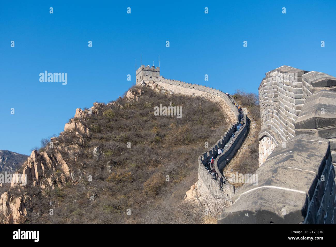 Grande Muraglia Cinese vicino a Pechino. Foto Stock