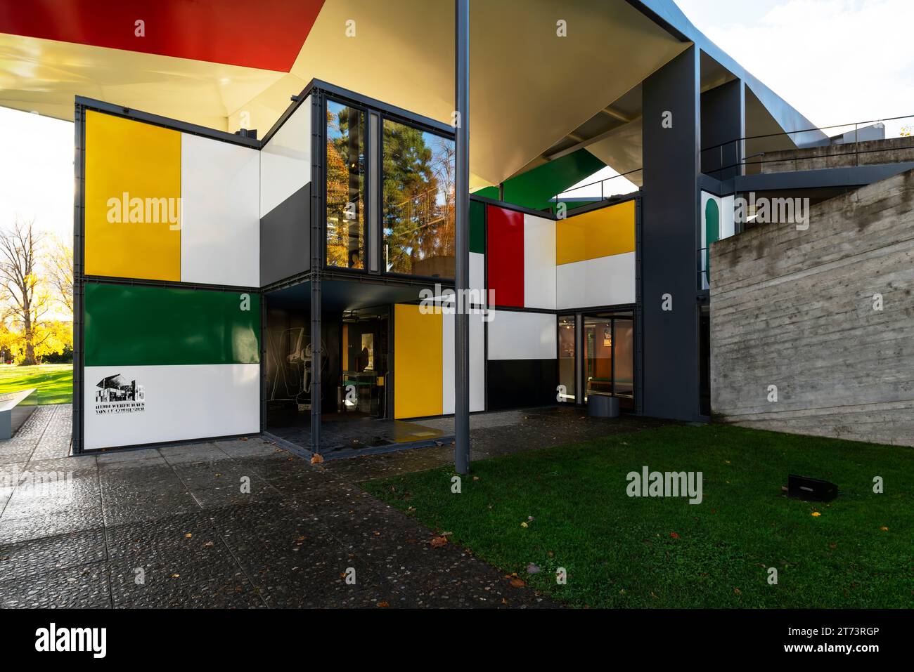 Pavillon le Corbusier o Heidi Weber House progettata da la Corbusier, Zürich, cannone di Zürich. Svizzera. Il museo è elencato nell'invento svizzero Foto Stock