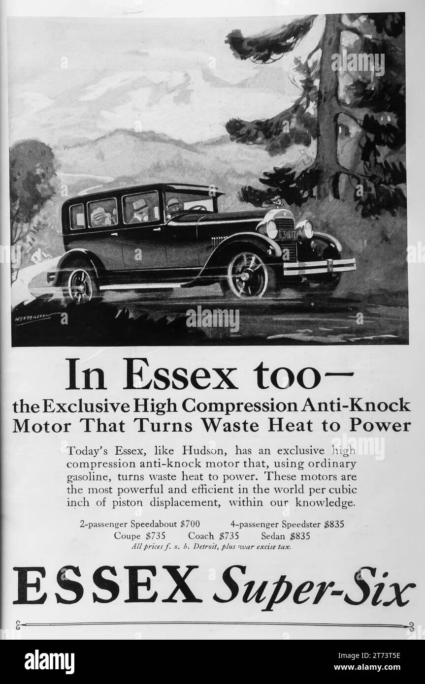 1927 Essex Soper-Six Car ad Foto Stock
