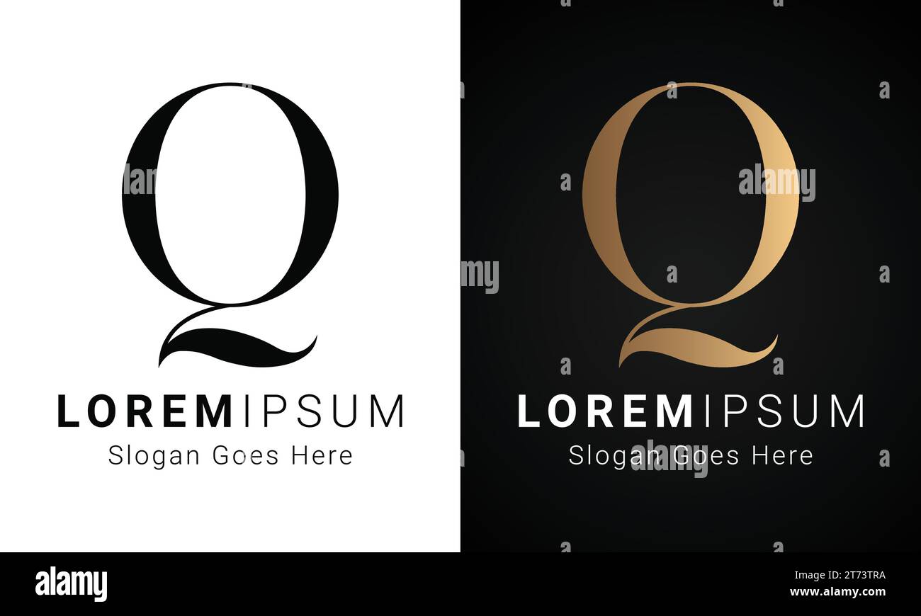 Design con logo monogramma Q iniziale Luxury Illustrazione Vettoriale