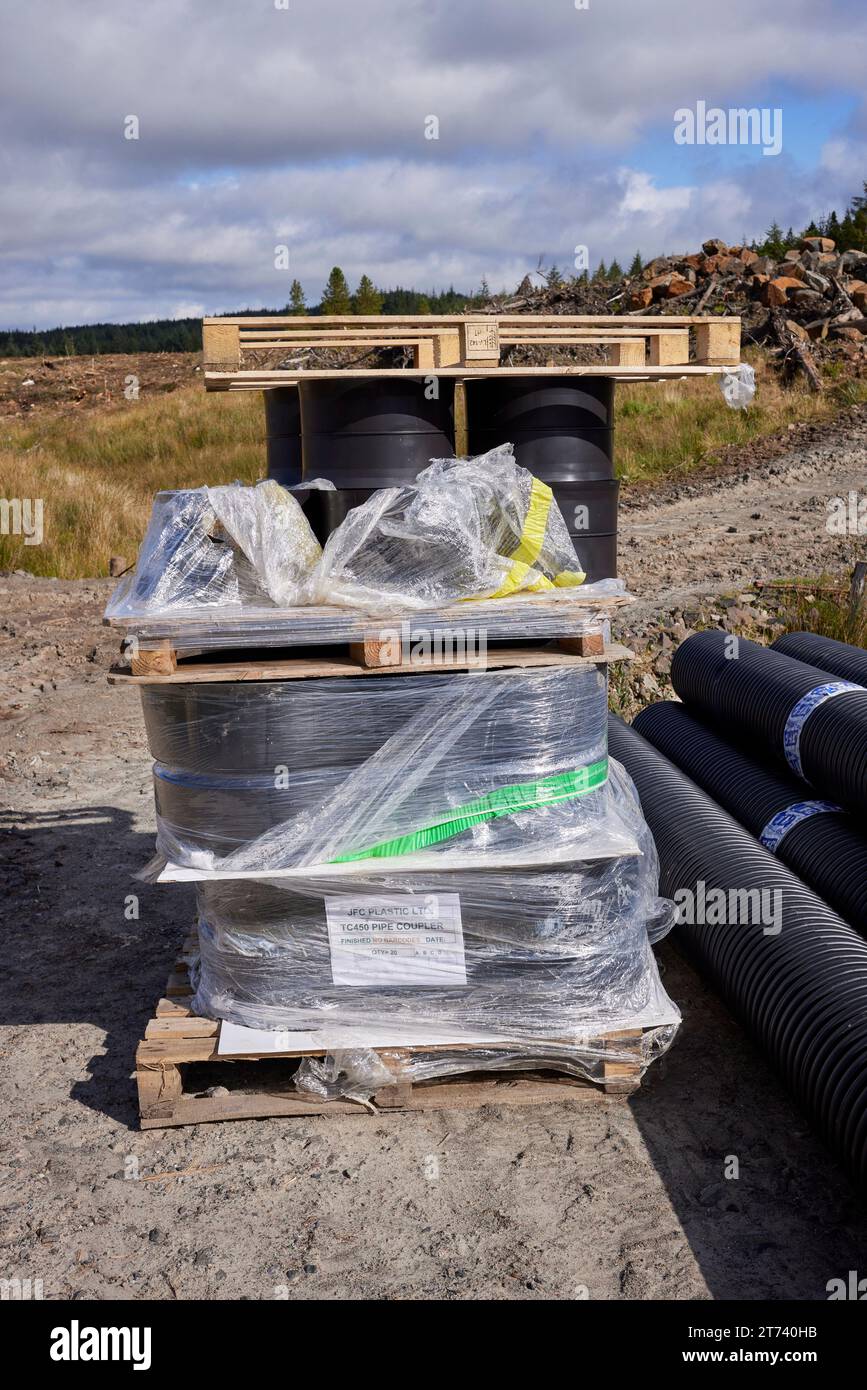 Lavori di cava in corso sulla strada che porta all'Otter Ferry. Argyll, Scozia Foto Stock