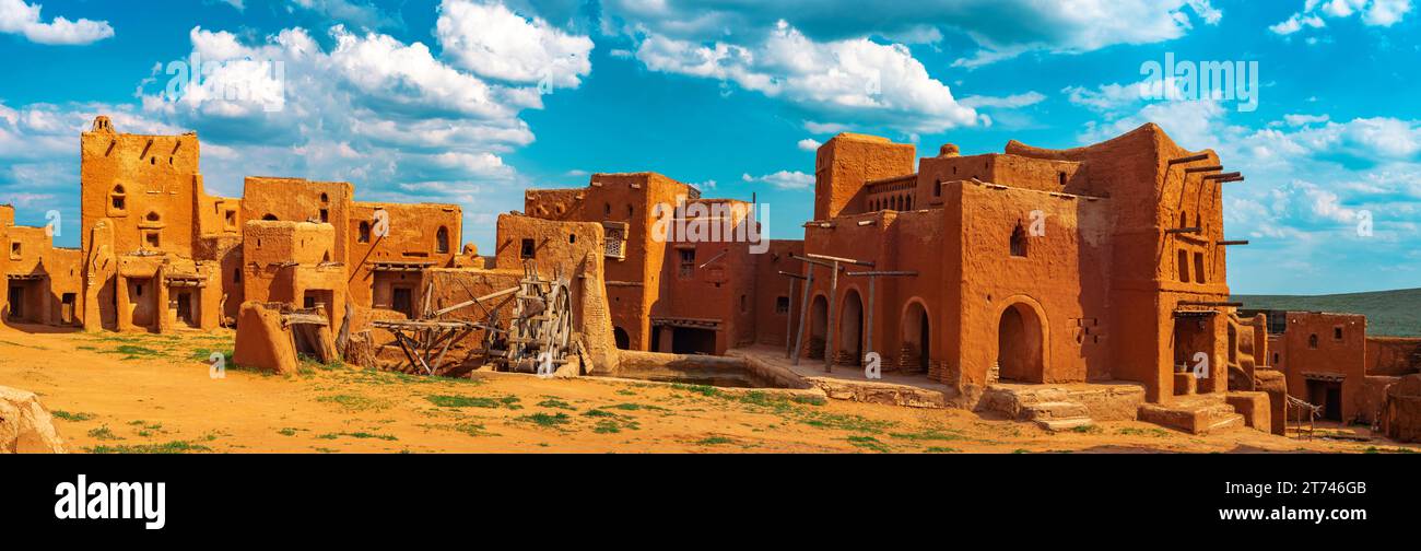 Impero mongolo. Panorama della capitale dell'Orda d'Oro - la città di sarai Batu. Foto Stock