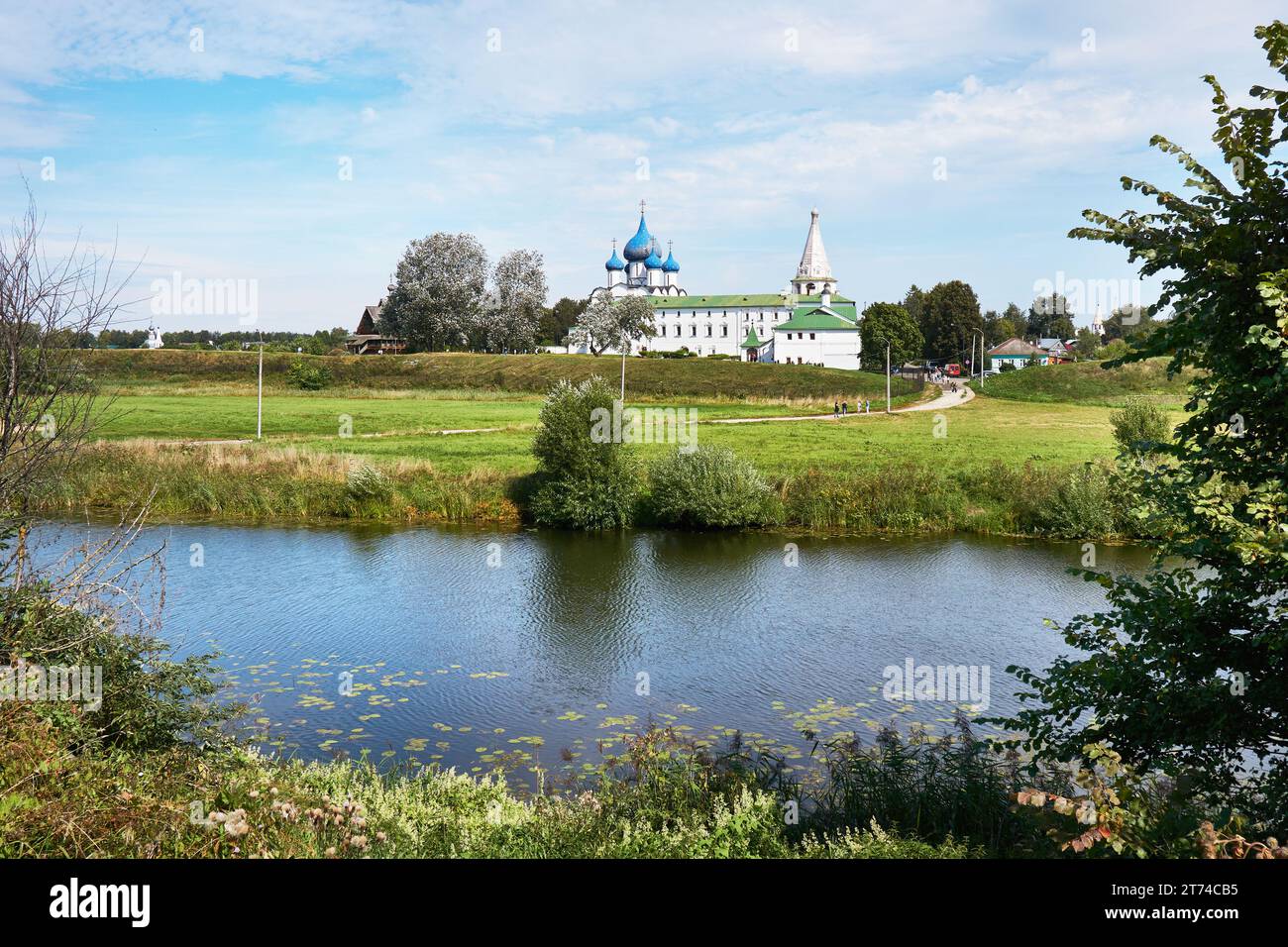 Cattedrale paesaggistica della Natività della Beata Vergine a Suzdal, Russia Foto Stock